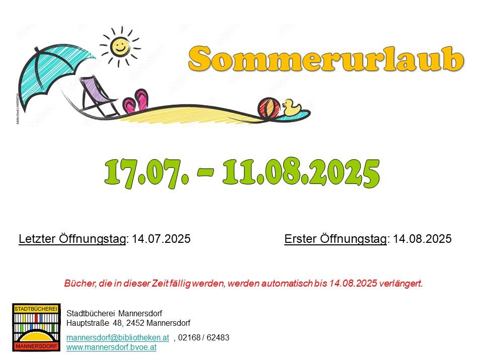 Sommerurlaub Stadtbücherei